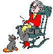 Katze mit Oma